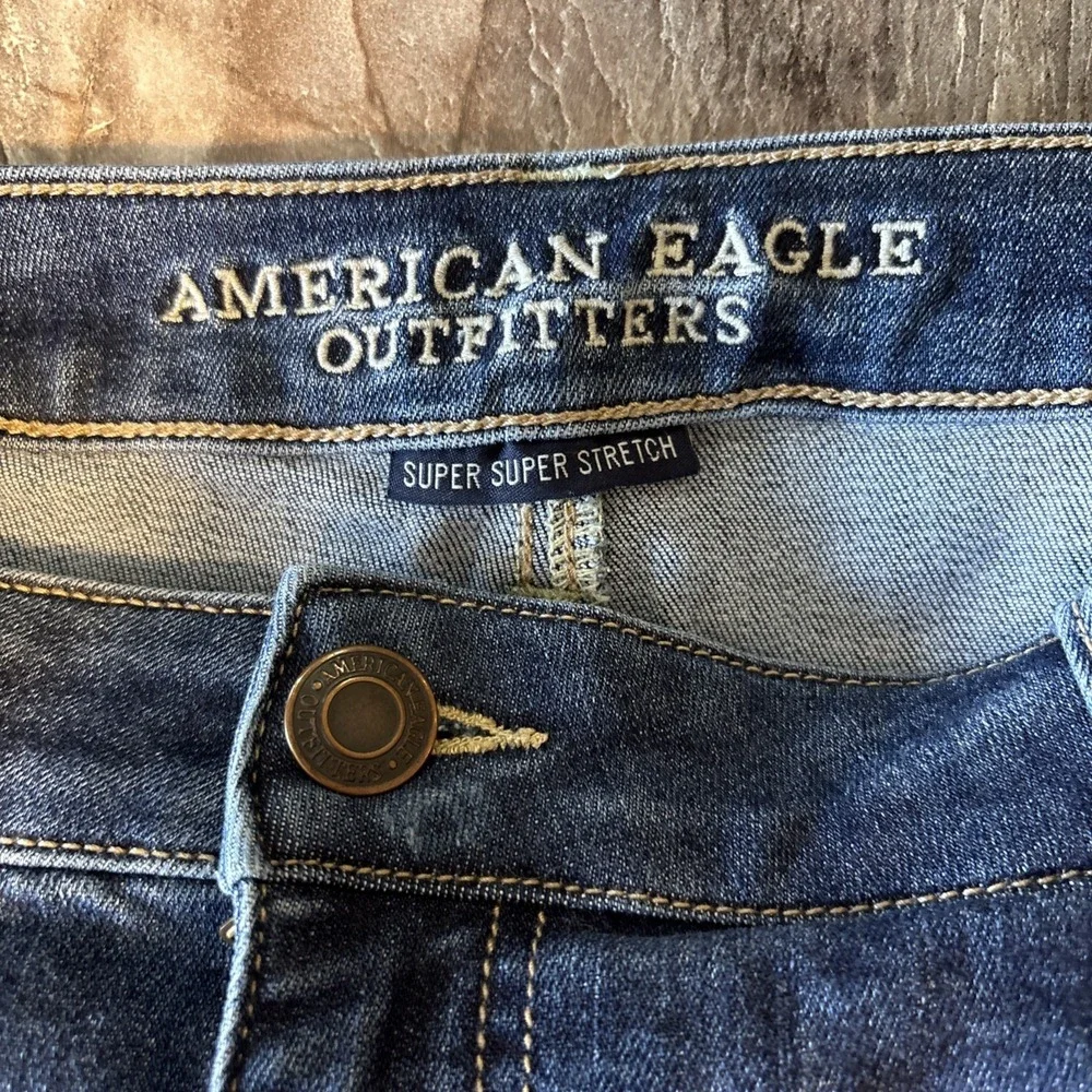 AE Super Super Stretch Hi-Rise Jegging Jean Women's 20 AEO X Denim Cafe Distress